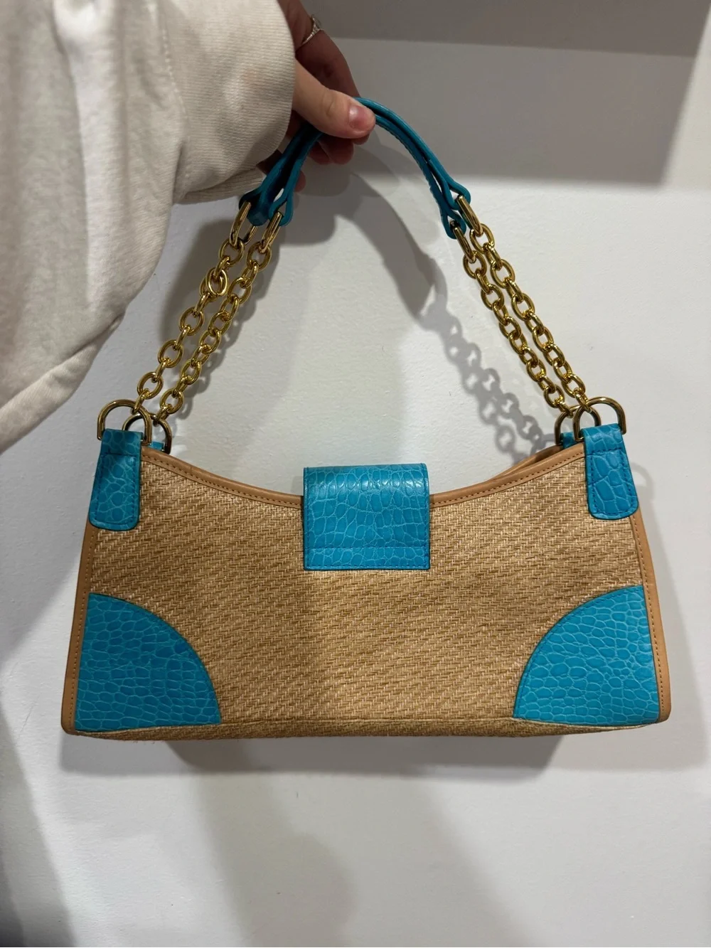 Vintage Ralph Lauren woven shoulder bag